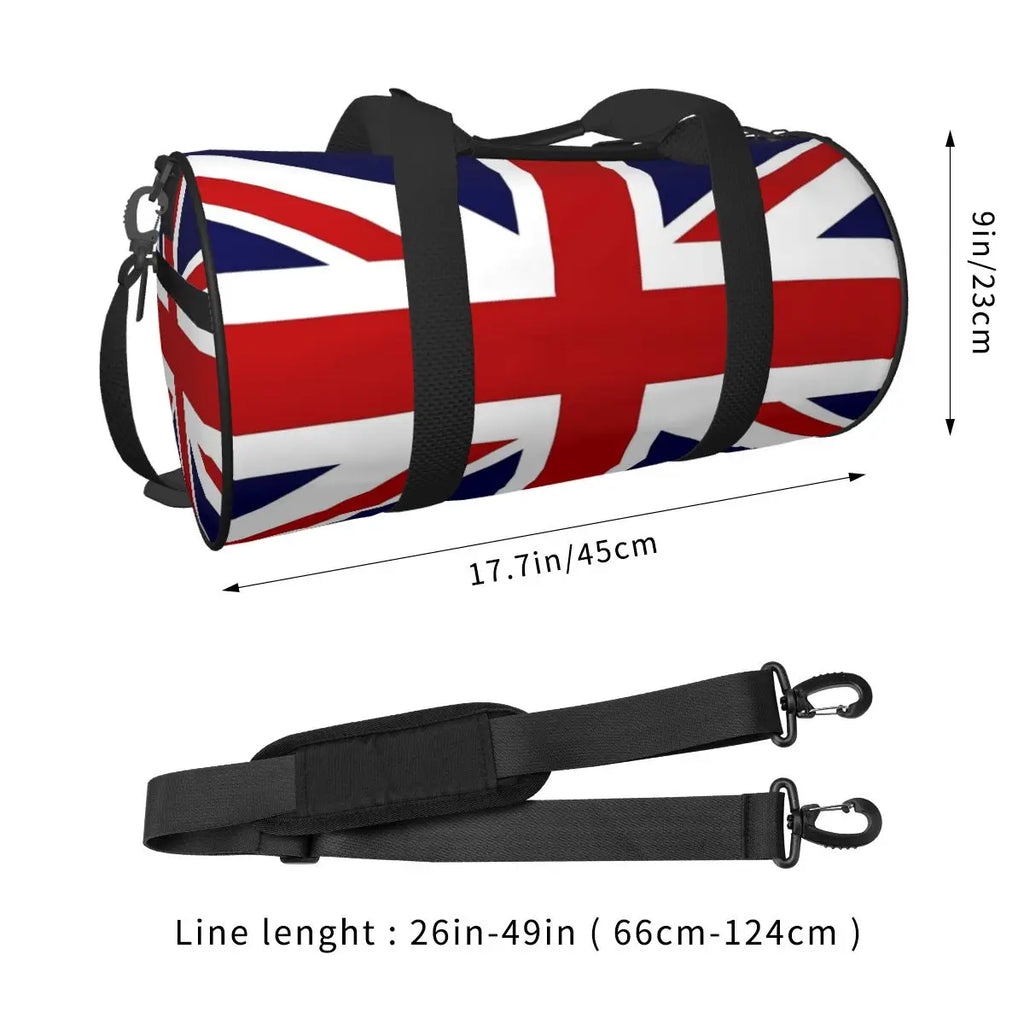 Union Jack Flag Large Duffle Gym Bag