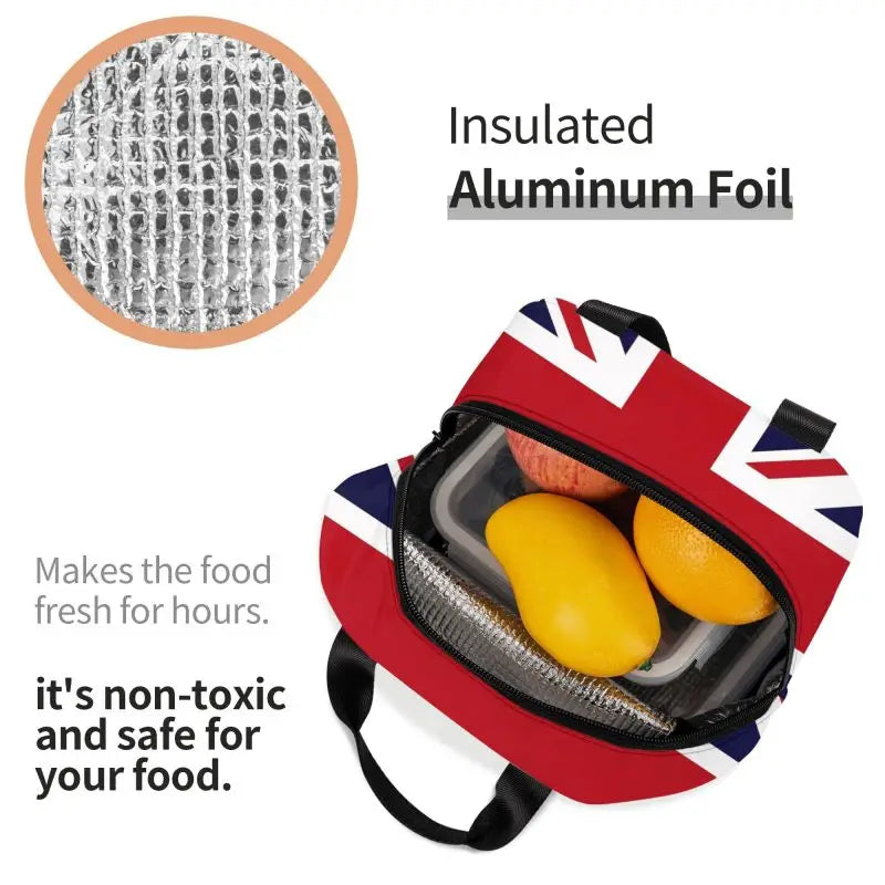 Union Jack Flag Insulated Lunch Bag